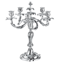 215x215 Silver Plated Five Light Candelabra, Small Trianon Christofle