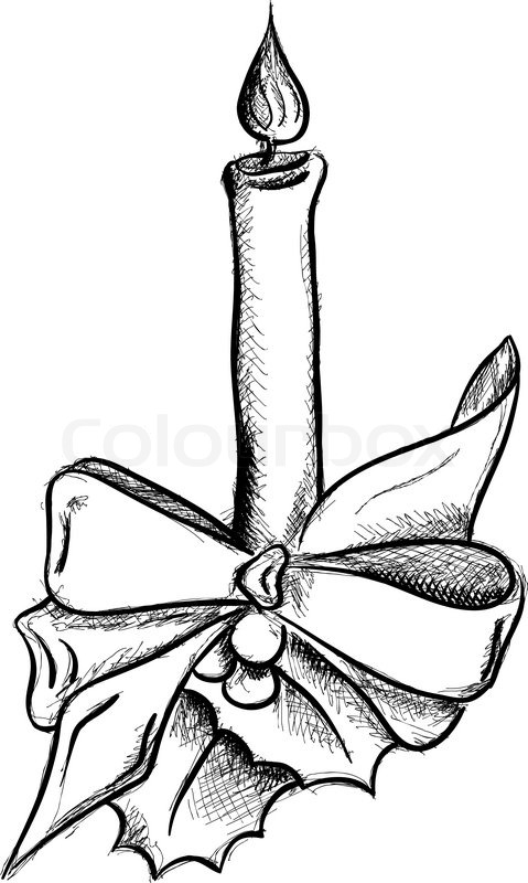 479x800 Candle Isolated On The White Stock Vector Colourbox