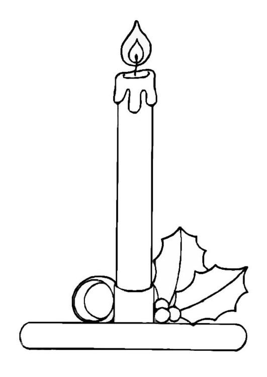 531x750 Coloring Page Candle
