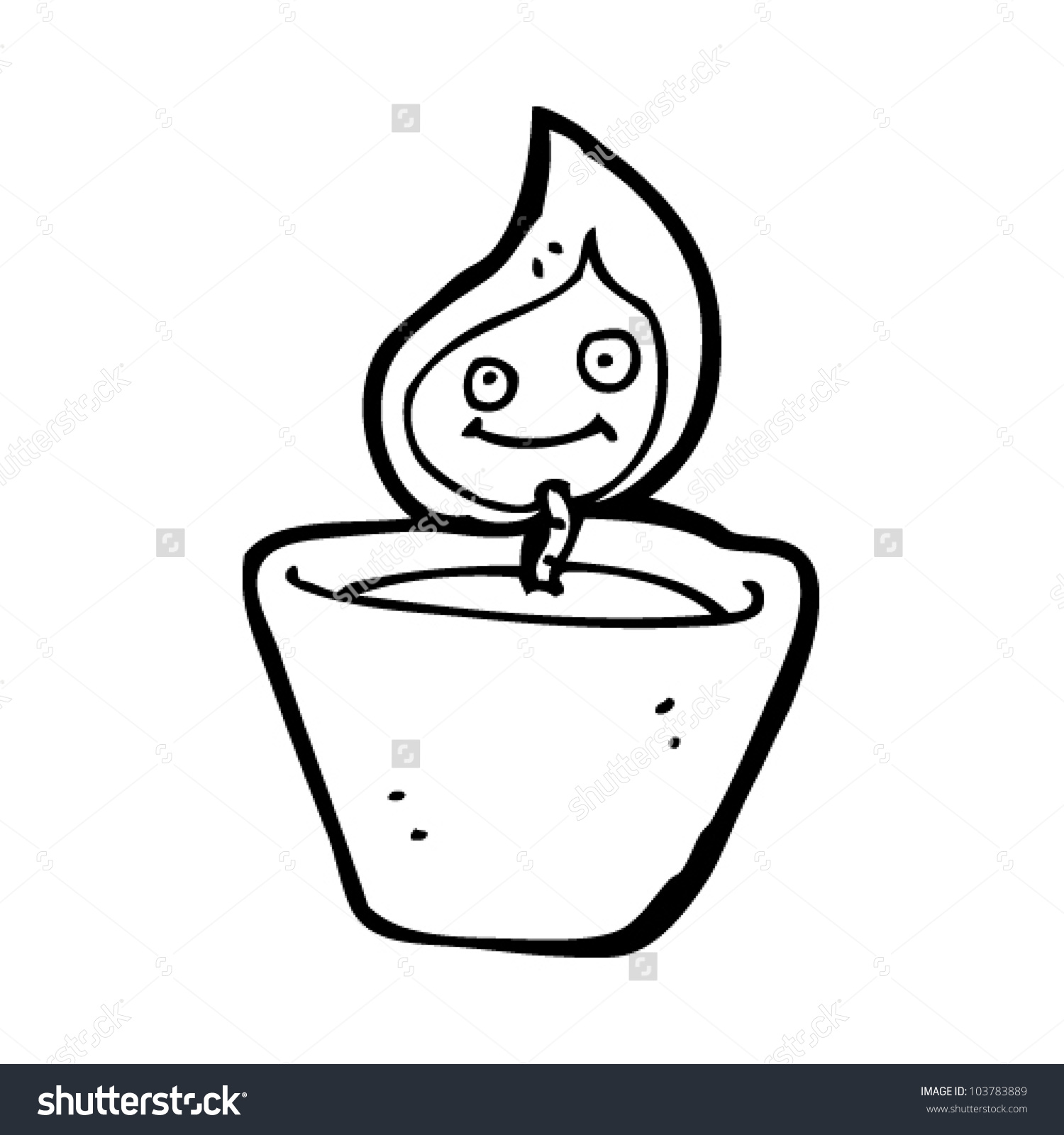 1500x1600 Printable Candle Flame Drawing