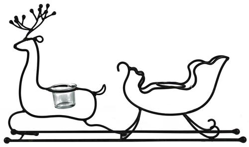 500x295 Deer Metal Candle Holder