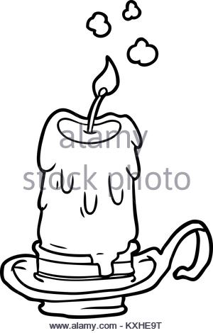 300x470 A Drawing Of A Candle Holder In Black And White Stock Photo