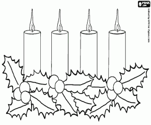 300x250 Christmas Candles Coloring Pages Printable Games