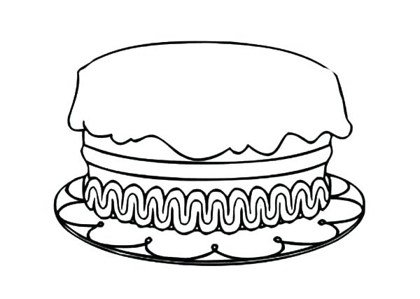 600x427 Coloring Page Birthday Cake Coloring Pages Happy Birthday Cake