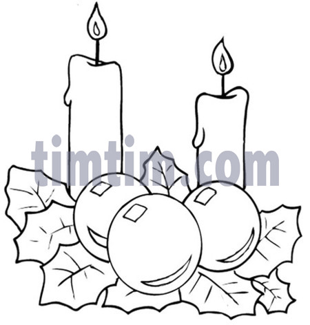 450x472 Free Drawing Of 2 Christmas Candles From The Category Christmas