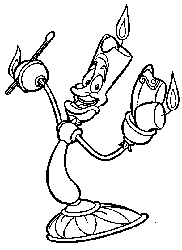 589x810 Drawing Candlestick Beauty And The Beast Coloring ~ Child Coloring