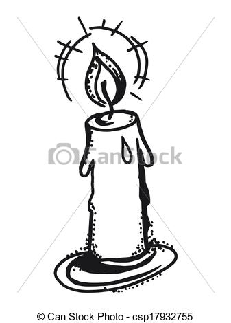 337x470 Drawn Candle Burned