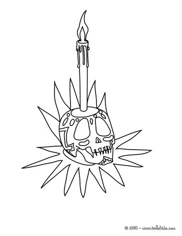 364x470 Scary Candlestick Holder Coloring Pages