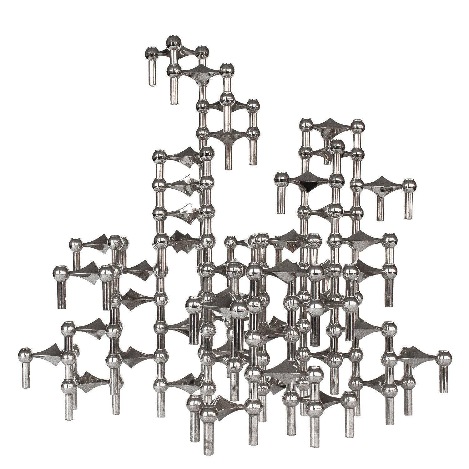 1500x1500 Set Of 50 Piece Modular Candlestick Sculpture By Fritz Nagel