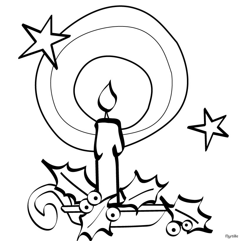 820x820 Candle Coloring Page