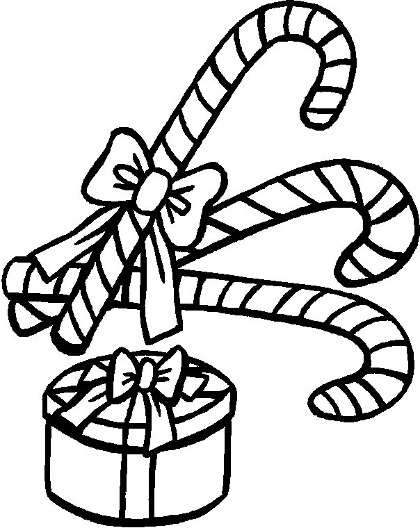604x760 Candy Cane Coloring Pages And Christmas Gift