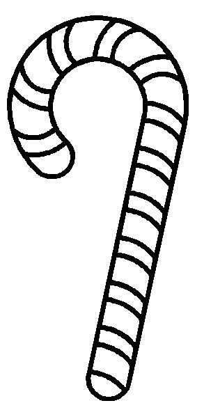 293x589 Printable Christmas Coloring Page Candy Cane
