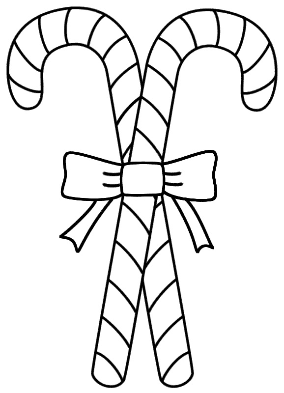 578x800 Candy Cane Coloring Page Free