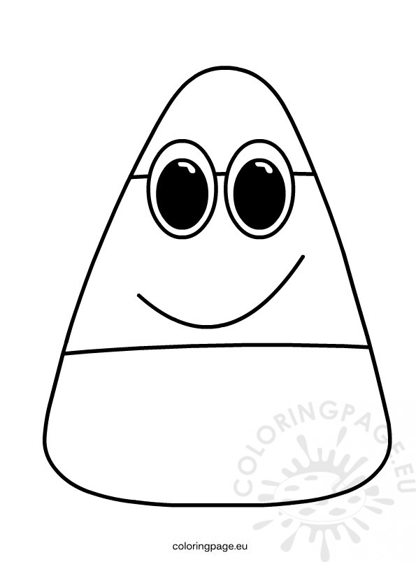595x804 Cartoon Candy Corn Coloring Page