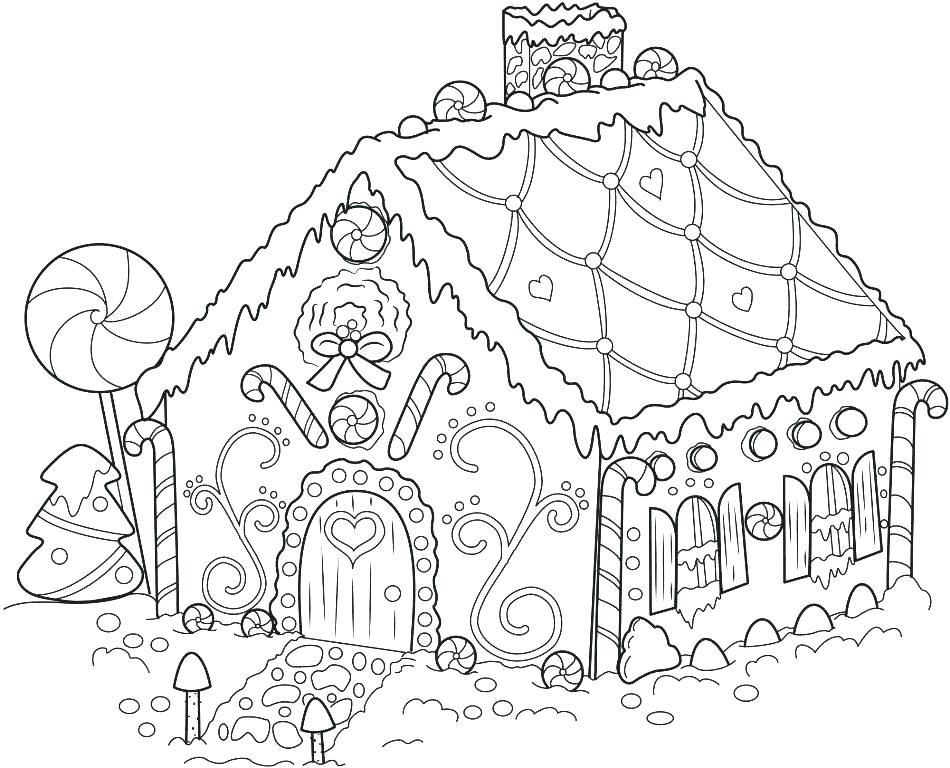 950x768 Gingerbread House Coloring Page Gingerbread House Coloring Page