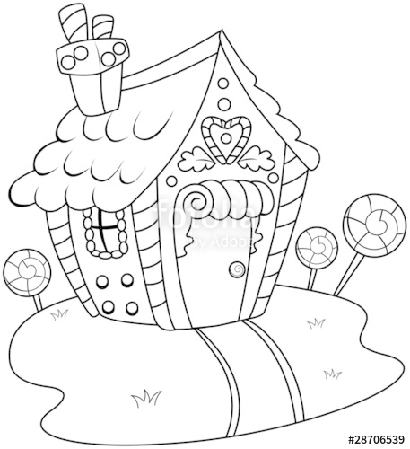 457x500 Line Art Candy House Stock Image And Royalty Free Vector Files