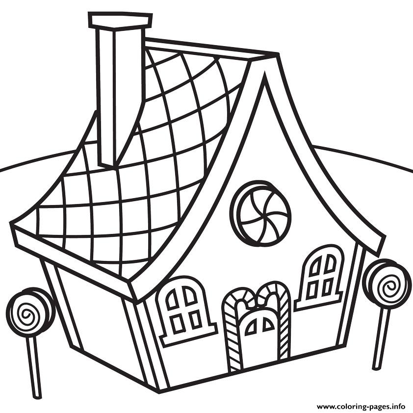 842x842 Candy House Coloring Pages Printable