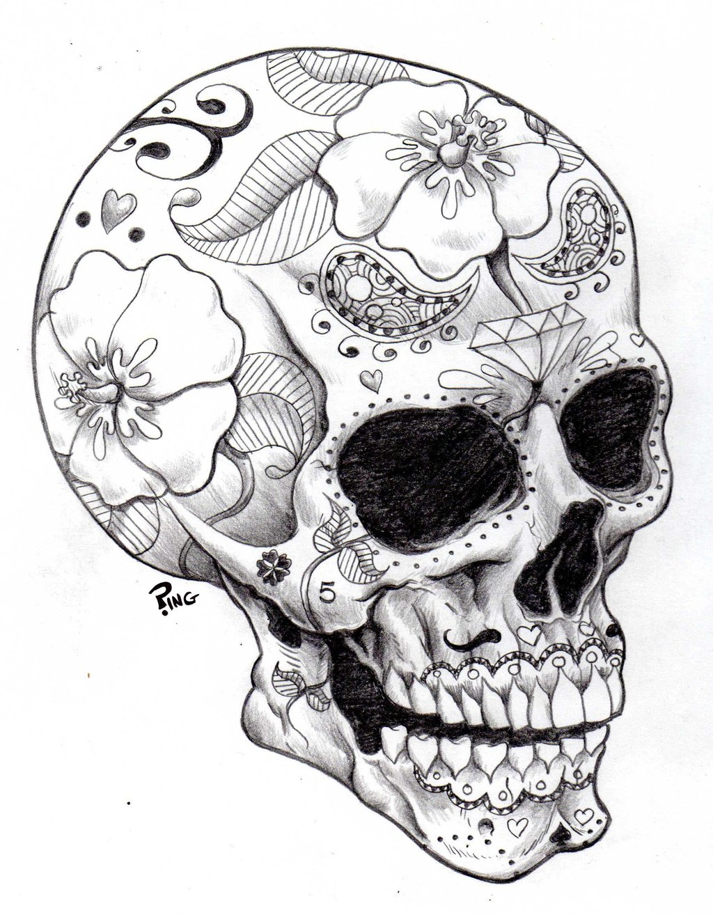 1024x1314 Candy Skull Drawing Candy Skull Sketch Skull Drawings Sugar