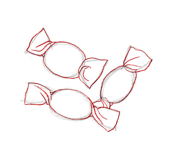 597x546 Drawn Candy Wrapped Candy