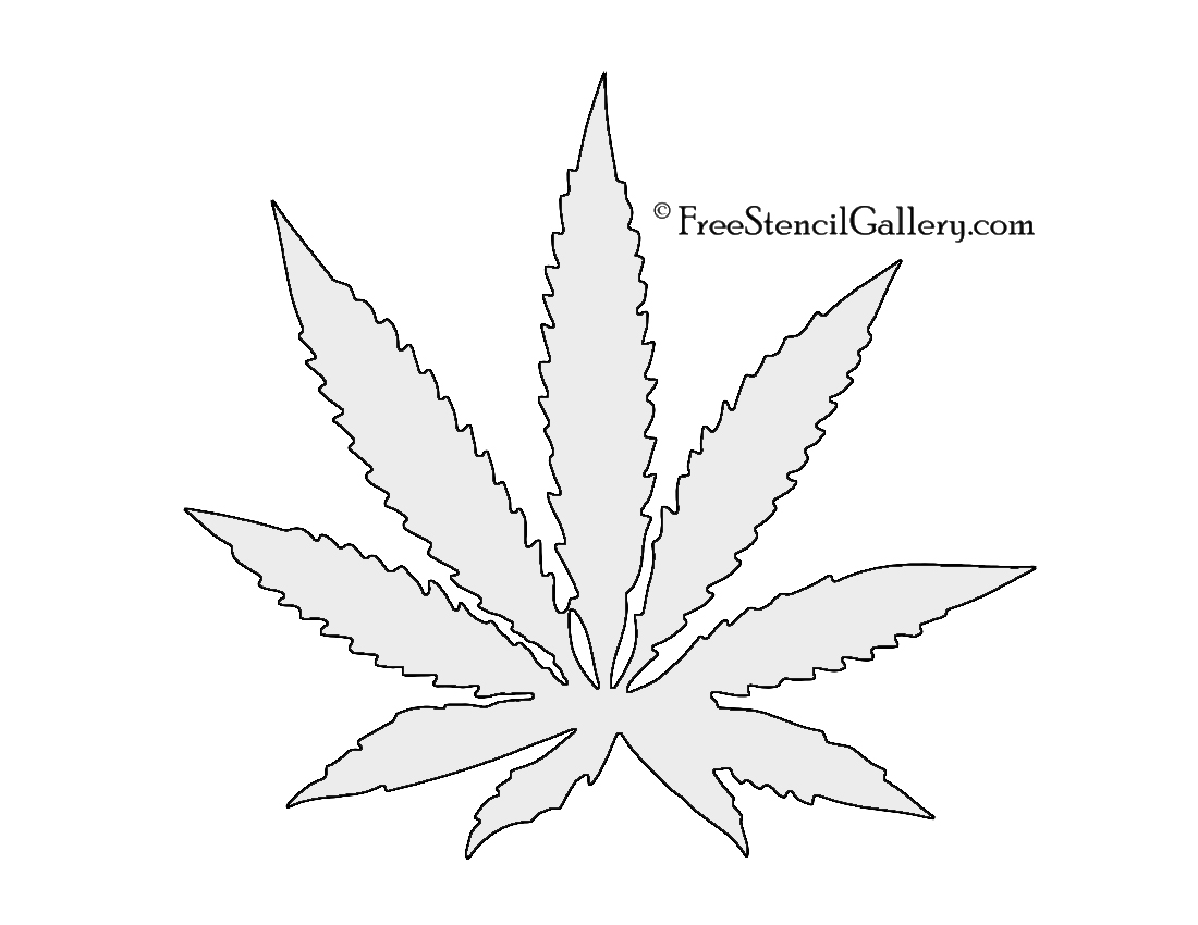 1100x850 Cannabis Pot Leaf Stencil Free Stencil Gallery