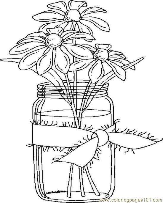 550x683 Mason Jarwith F Coloring Book Mason Jar Coloring Page