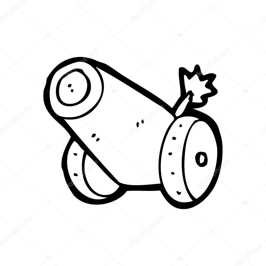 1024x1024 Cannon Cartoon Stock Vector Lineartestpilot