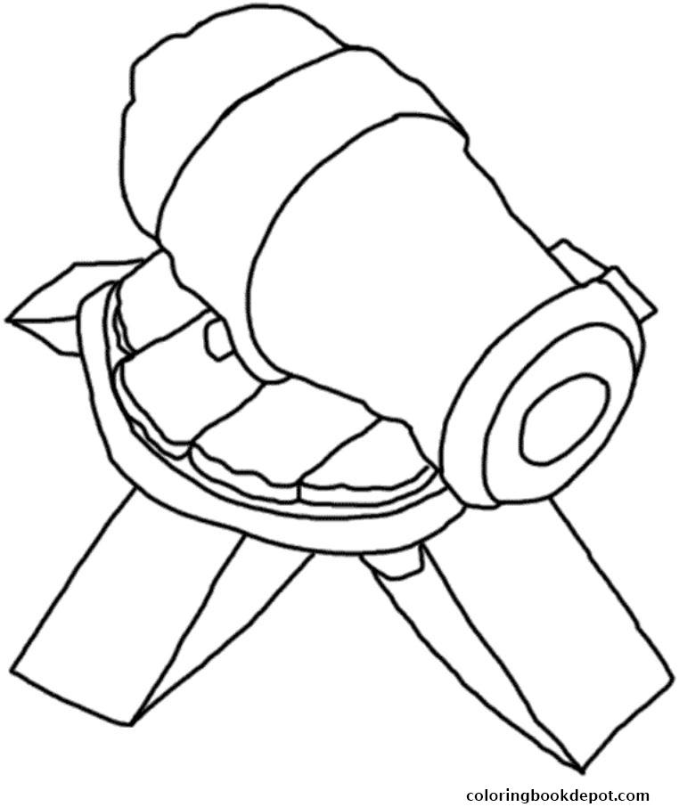762x906 Cannon Clash Of Clans Coloring Pages