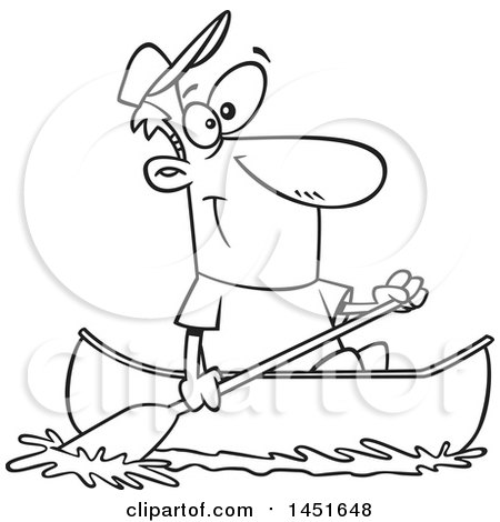 450x470 Clipart Happy Man Carrying A Canoe Over His Head