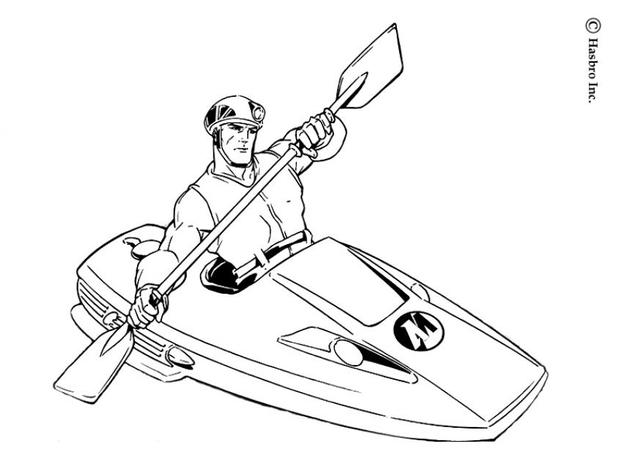 620x465 Action Man's Super Kayak Coloring Pages