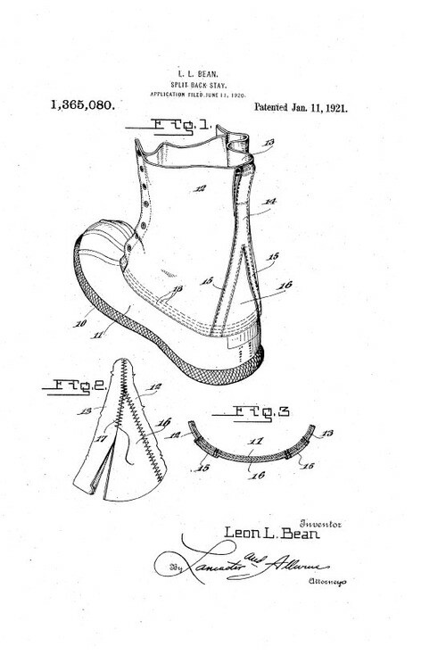 500x734 Patent Drawing Ll Bean Camping,tramping,canoeing In The Early