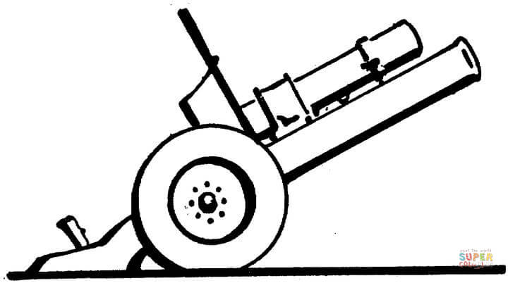 720x402 Ww1 Style Canon Coloring Page Free Printable Coloring Pages