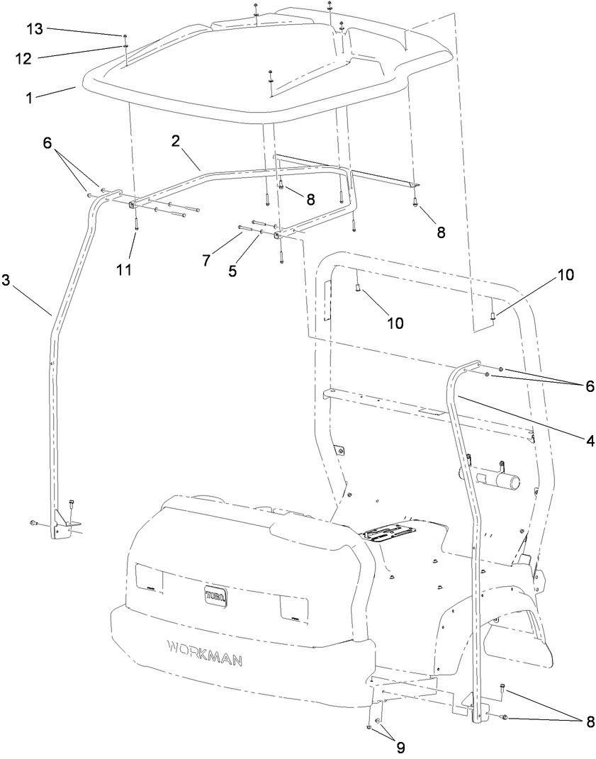 841x1071 Toro Parts Canopy Kit, Workman Hdhdxhdx D Utility Vehicle