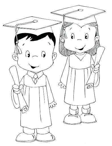 395x512 Graduation Coloring Pages To Print How Draw Diploma And Cap Color