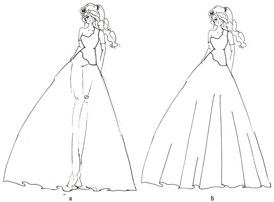 535x395 How To Draw Gorgeous Fashion Gowns