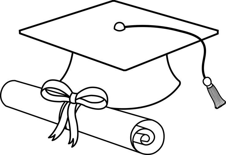 736x505 Cap And Gown Drawing