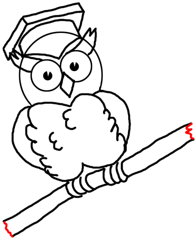 400x491 Step 15 Drawing Comic Cartoon Owls With Graduation Cap