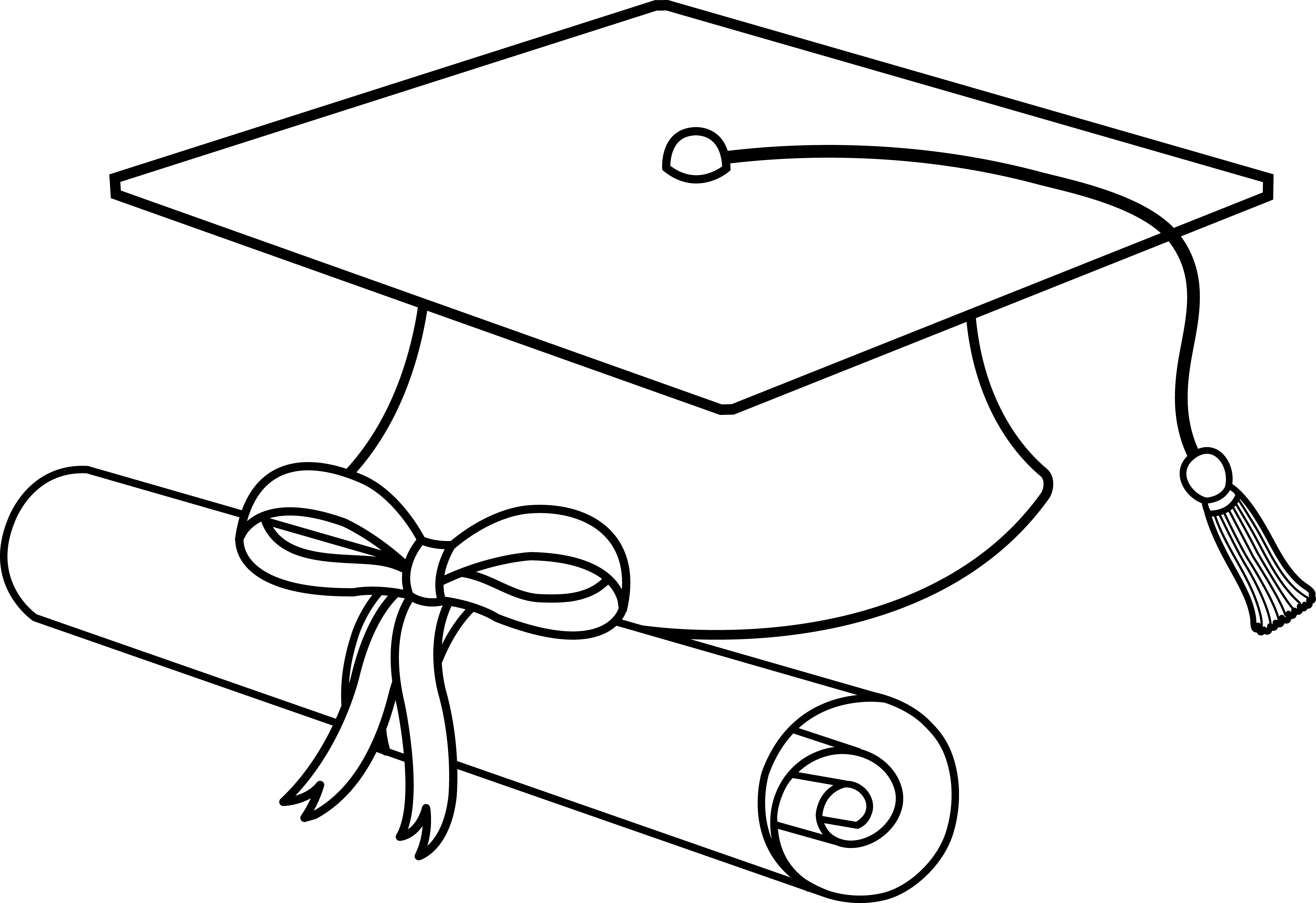 7334x5034 Top Of Graduation Cap Coloring Sheet