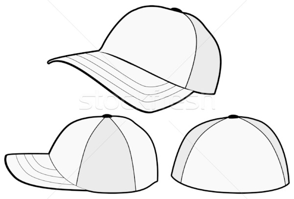 600x407 Baseball Cap Or Hat Vector Template Design. Vector Illustration