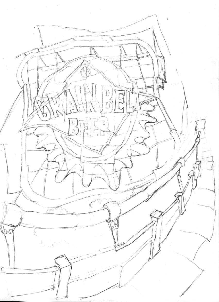 850x1170 Grain Belt Bottle Cap Drawing Was Never Made Into A Final