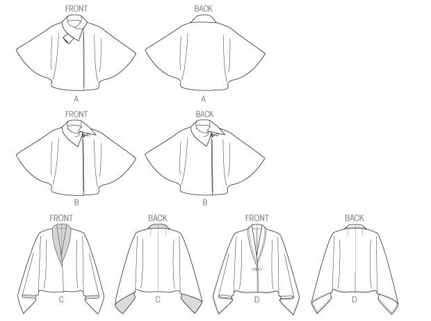 620x462 Butterick 5959 Misses' Wrap And Cape