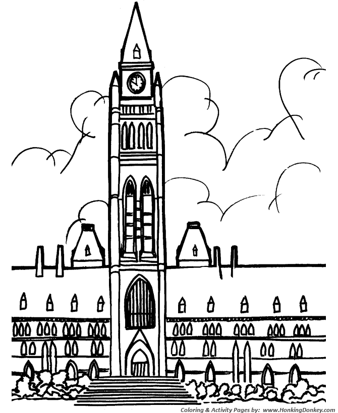 670x820 Canada Parliament Building Coloring Pages Honkingdonkey