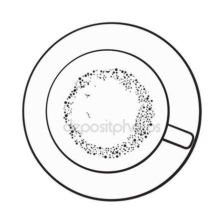 450x450 Matcha Tea Latte, Cappuccino Drink, Top View Stock Vector
