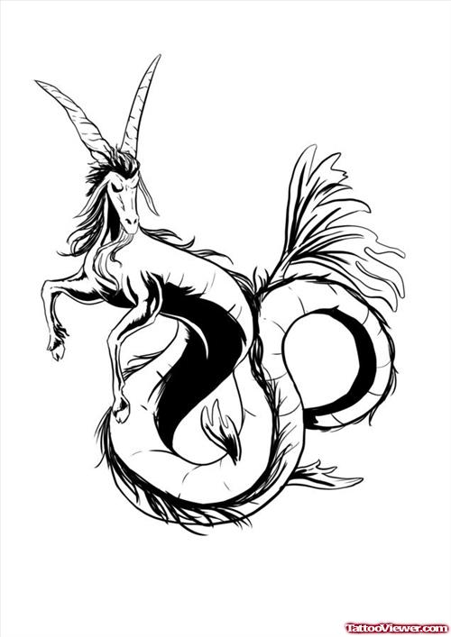 500x707 Beautiful Capricorn Tattoo Design Tattoo