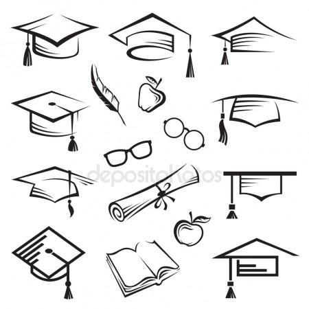 450x450 Set Of Wise Owls In Graduation Caps Stock Vector Wikki33