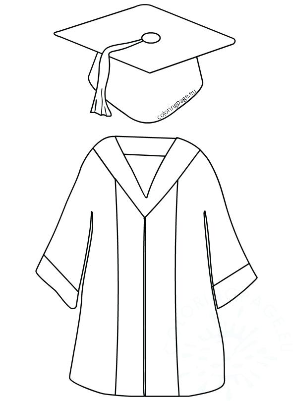 591x808 Graduation Cap Coloring Page