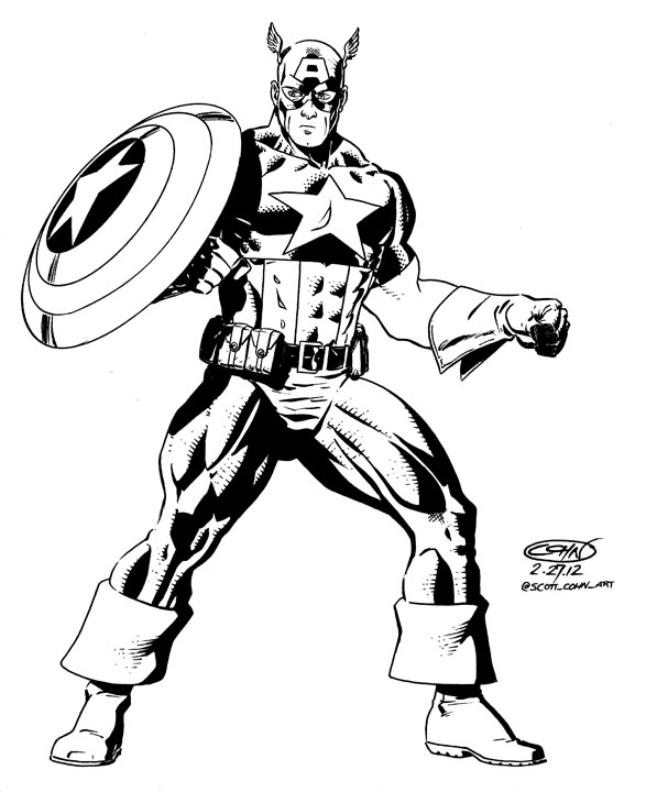 587x720 Captain America Ink 2012 By Scottcohn