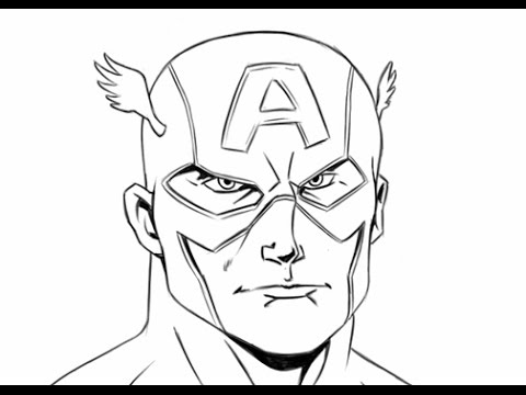 480x360 How To Draw Captain America, Step By Step, Easy