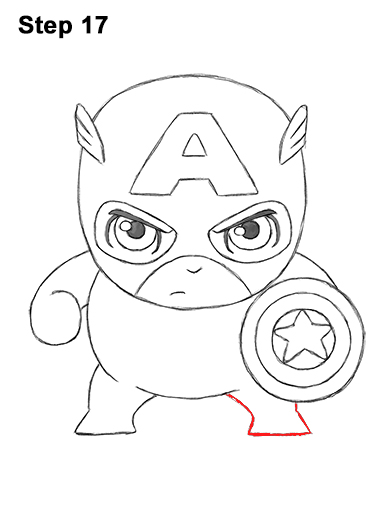 392x507 How To Draw Captain America (Mini)