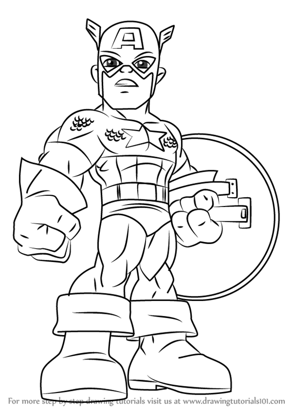 566x800 Learn How To Draw Captain America From The Super Hero Squad Show