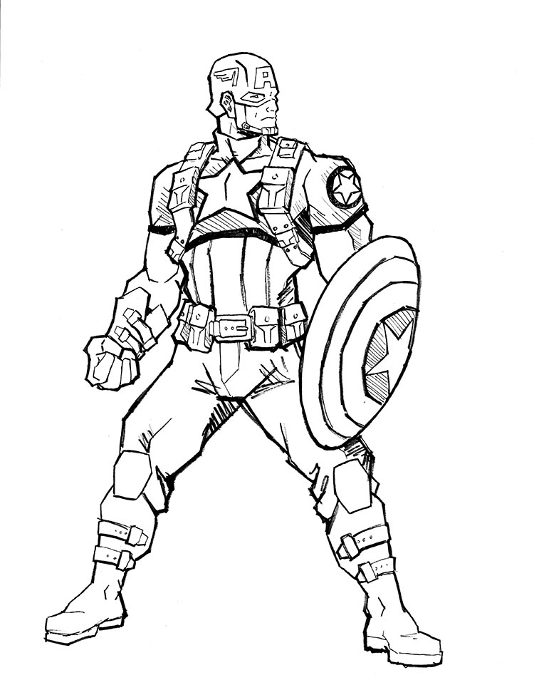 Captain America Drawing at GetDrawings | Free download